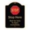 Signmission Designer Series-Stop Wait For Gate To Open Completely With Symbol, 24" x 18", BG-1824-9883 A-DES-BG-1824-9883 - alternate 1